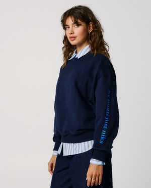 Sweater met opschrift
