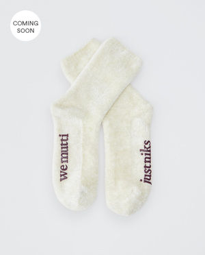 Fluffy kousen met antislip