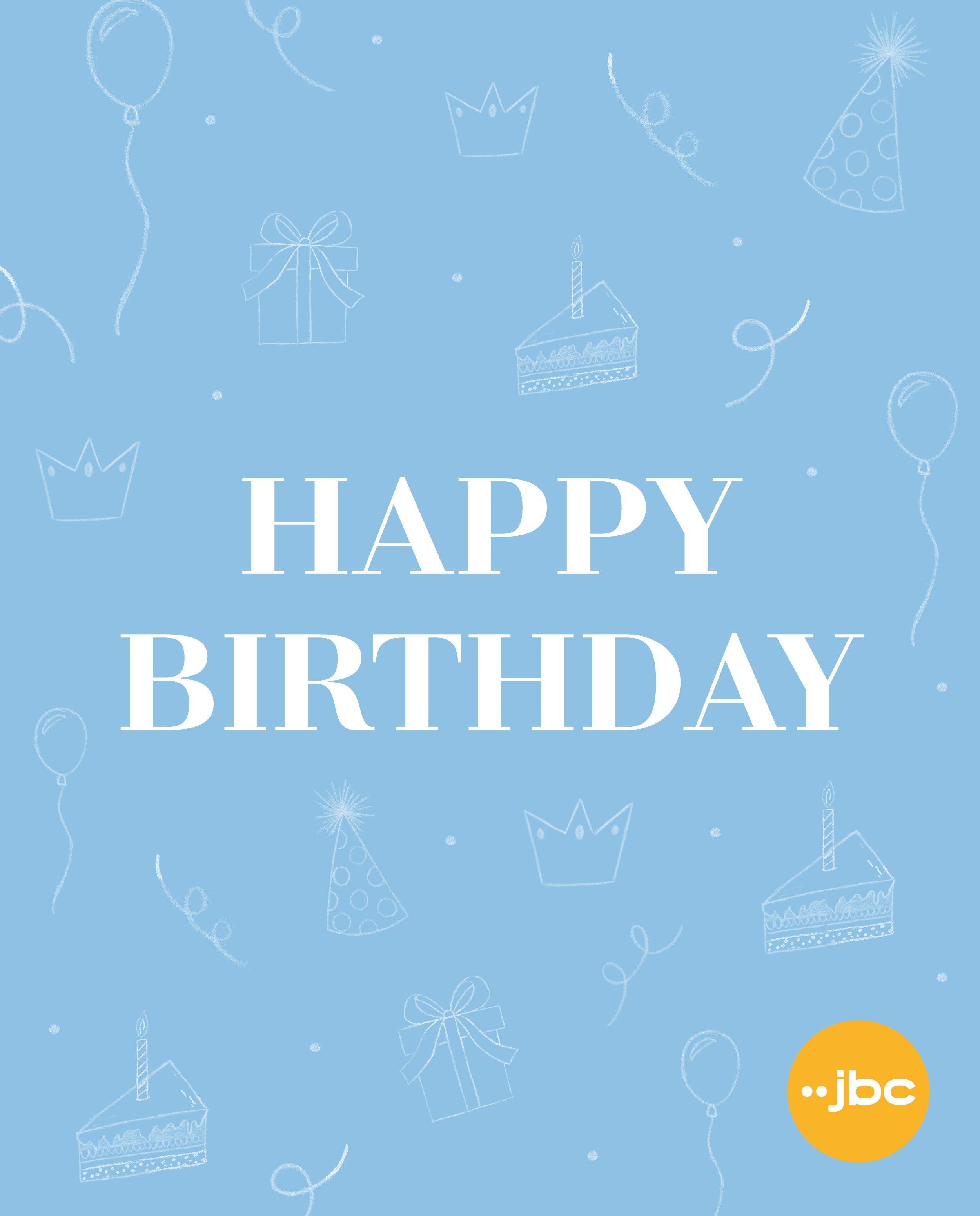 Digitale cadeaubon Blauw birthday