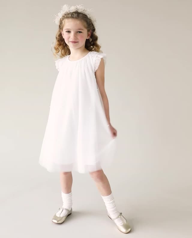 Tule jurk met parels, Special occasions, 116-140 - Video - wit - thumbnail nummer 2