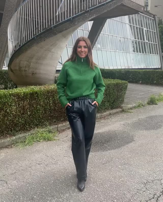 Groene gebreide trui - Video - khaki - thumbnail nummer 2