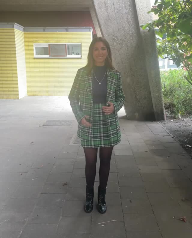 Groene rok met ruiten - Video - khaki - thumbnail nummer 2